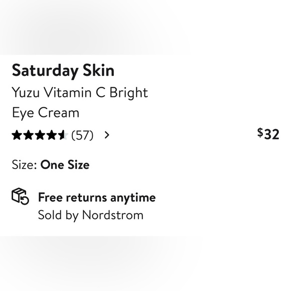 Saturday Skin Eye Cream $32 Retail at Nordstroms - Picture 7 of 7